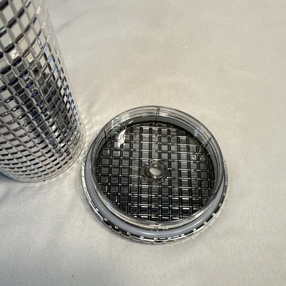 Starbucks Silver Studded Mirror Disco Ball Grid Tumbler w/ Lid - Coffee & Tea